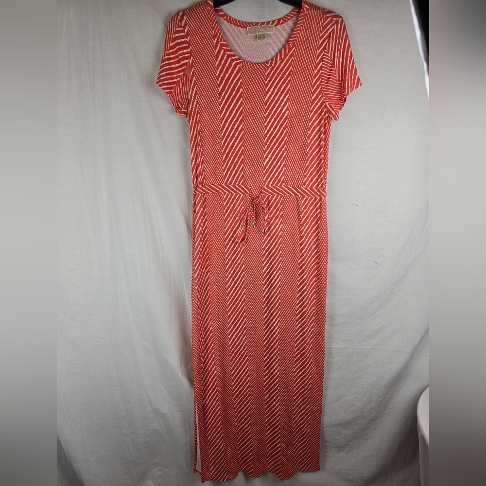 Michael Michael Kors Orange Stripe Maxi Dress Sz S